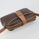 CELINE Macadam Canvas Shoulder Bag PVC Leather Brown Gold Auth ka5720A-6