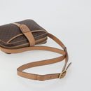CELINE Macadam Canvas Shoulder Bag PVC Leather Brown Gold Auth ka5720A-7