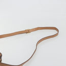CELINE Macadam Canvas Shoulder Bag PVC Leather Brown Gold Auth ka5720A-8
