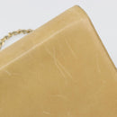 CHANEL Matelasse Chain Shoulder Bag Leather Beige Gold CC Auth ka5721-14