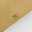 CHANEL Matelasse Chain Shoulder Bag Leather Beige Gold CC Auth ka5721-15