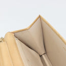 CHANEL Matelasse Chain Shoulder Bag Leather Beige Gold CC Auth ka5721-19