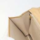 CHANEL Matelasse Chain Shoulder Bag Leather Beige Gold CC Auth ka5721-20