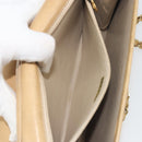 CHANEL Matelasse Chain Shoulder Bag Leather Beige Gold CC Auth ka5721-22