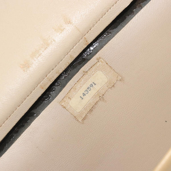 CHANEL Matelasse Chain Shoulder Bag Leather Beige Gold CC Auth ka5721