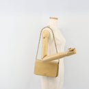 CHANEL Matelasse Chain Shoulder Bag Leather Beige Gold CC Auth ka5721-24