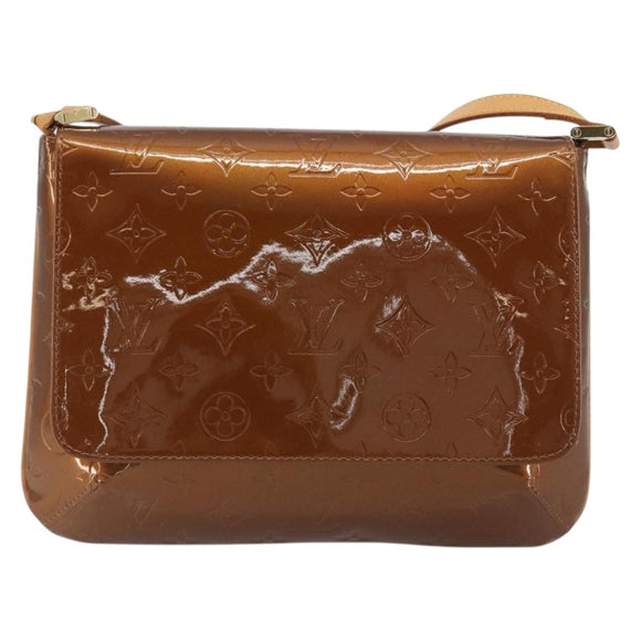 LOUIS VUITTON Monogram Vernis Thompson Street Bag Bronze M91124 LV Auth ka5722