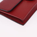 GUCCI Chain Shoulder Wallet Leather Red Gold 510314 Auth ka5723A-10