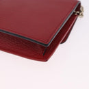 GUCCI Chain Shoulder Wallet Leather Red Gold 510314 Auth ka5723A-13