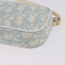 Christian Dior Trotter Canvas Hand Pouch PVC Light Blue Silver Auth ka5724A-16