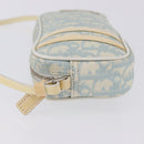 Christian Dior Trotter Canvas Hand Pouch PVC Light Blue Silver Auth ka5724A-4