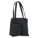 GUCCI GG Canvas Tote Bag Black Silver 002 1076 2684 Auth ka5725-1