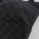 GUCCI GG Canvas Tote Bag Black Silver 002 1076 2684 Auth ka5725-10