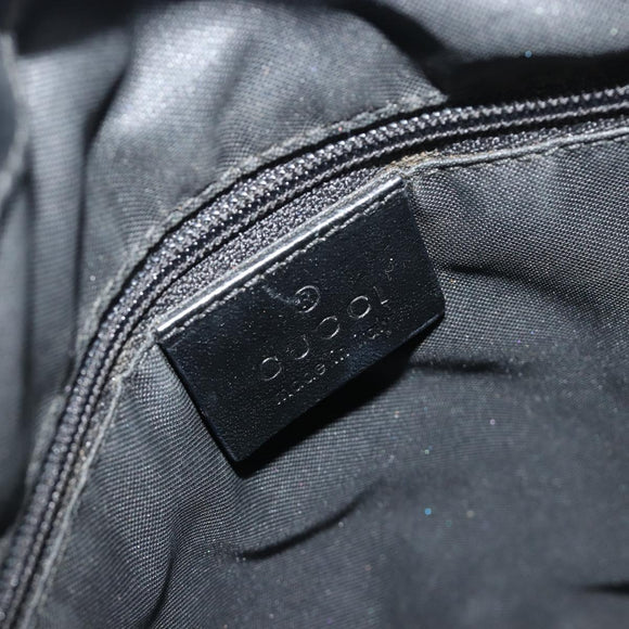 GUCCI GG Canvas Tote Bag Black Silver 002 1076 2684 Auth ka5725
