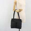GUCCI GG Canvas Tote Bag Black Silver 002 1076 2684 Auth ka5725-23