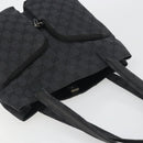 GUCCI GG Canvas Tote Bag Black Silver 002 1076 2684 Auth ka5725-6