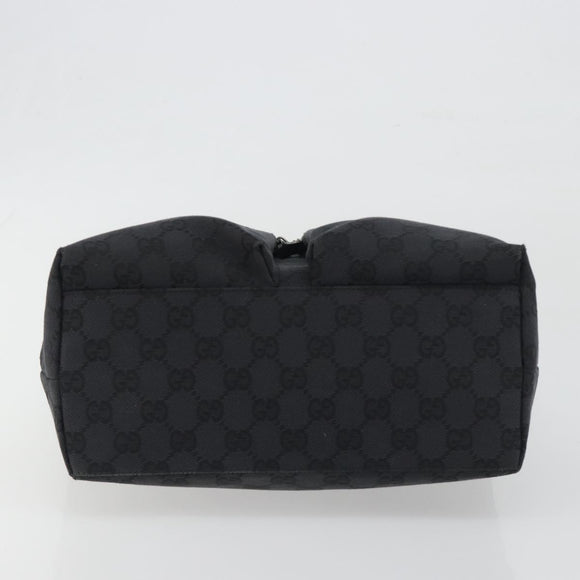 GUCCI GG Canvas Tote Bag Black Silver 002 1076 2684 Auth ka5725