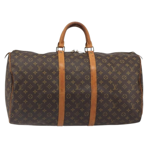 LOUIS VUITTON Monogram Keepall 55 Boston Bag M41424 LV Auth ka5726