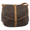 LOUIS VUITTON Monogram Saumur 35 Shoulder Bag M42254 LV Auth ka5729-13