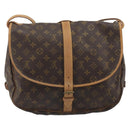 LOUIS VUITTON Monogram Saumur 35 Shoulder Bag M42254 LV Auth ka5729-2