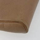 Christian Dior Shoulder Bag Leather Beige Gold Auth ka5732-11