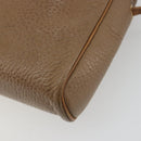 Christian Dior Shoulder Bag Leather Beige Gold Auth ka5732-12