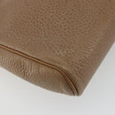 Christian Dior Shoulder Bag Leather Beige Gold Auth ka5732-13