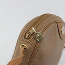 Christian Dior Shoulder Bag Leather Beige Gold Auth ka5732-16