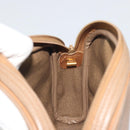 Christian Dior Shoulder Bag Leather Beige Gold Auth ka5732-19