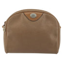 Christian Dior Shoulder Bag Leather Beige Gold Auth ka5732-2