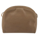 Christian Dior Shoulder Bag Leather Beige Gold Auth ka5732-3
