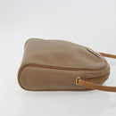 Christian Dior Shoulder Bag Leather Beige Gold Auth ka5732-4