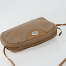 Christian Dior Shoulder Bag Leather Beige Gold Auth ka5732-6