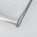 FENDI Chain Hand Bag Leather Silver Auth ka5733A-9