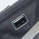 FENDI Chain Hand Bag Leather Silver Auth ka5733A-11