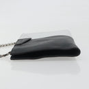 FENDI Chain Hand Bag Leather Silver Auth ka5733A-4