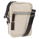 FENDI Shoulder Pouch Canvas Beige Silver Auth ka5734-1