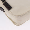 FENDI Shoulder Pouch Canvas Beige Silver Auth ka5734-14