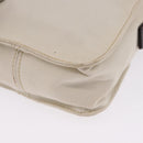 FENDI Shoulder Pouch Canvas Beige Silver Auth ka5734-15