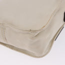 FENDI Shoulder Pouch Canvas Beige Silver Auth ka5734-9