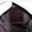 FENDI Shoulder Pouch Canvas Beige Silver Auth ka5734-18