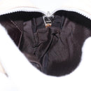 FENDI Shoulder Pouch Canvas Beige Silver Auth ka5734-19