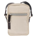 FENDI Shoulder Pouch Canvas Beige Silver Auth ka5734-13