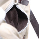 FENDI Shoulder Pouch Canvas Beige Silver Auth ka5734-21