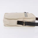 FENDI Shoulder Pouch Canvas Beige Silver Auth ka5734-3