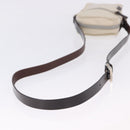 FENDI Shoulder Pouch Canvas Beige Silver Auth ka5734-7