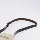 FENDI Shoulder Pouch Canvas Beige Silver Auth ka5734-8