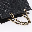CHANEL Matelasse Chain Hand Bag Patent leather Black Gold CC Auth ka5737-6