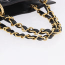 CHANEL Matelasse Chain Hand Bag Patent leather Black Gold CC Auth ka5737-7