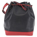 LOUIS VUITTON Epi Noe Shoulder Bag Bicolor Black Red M44017 LV Auth ka5742-13
